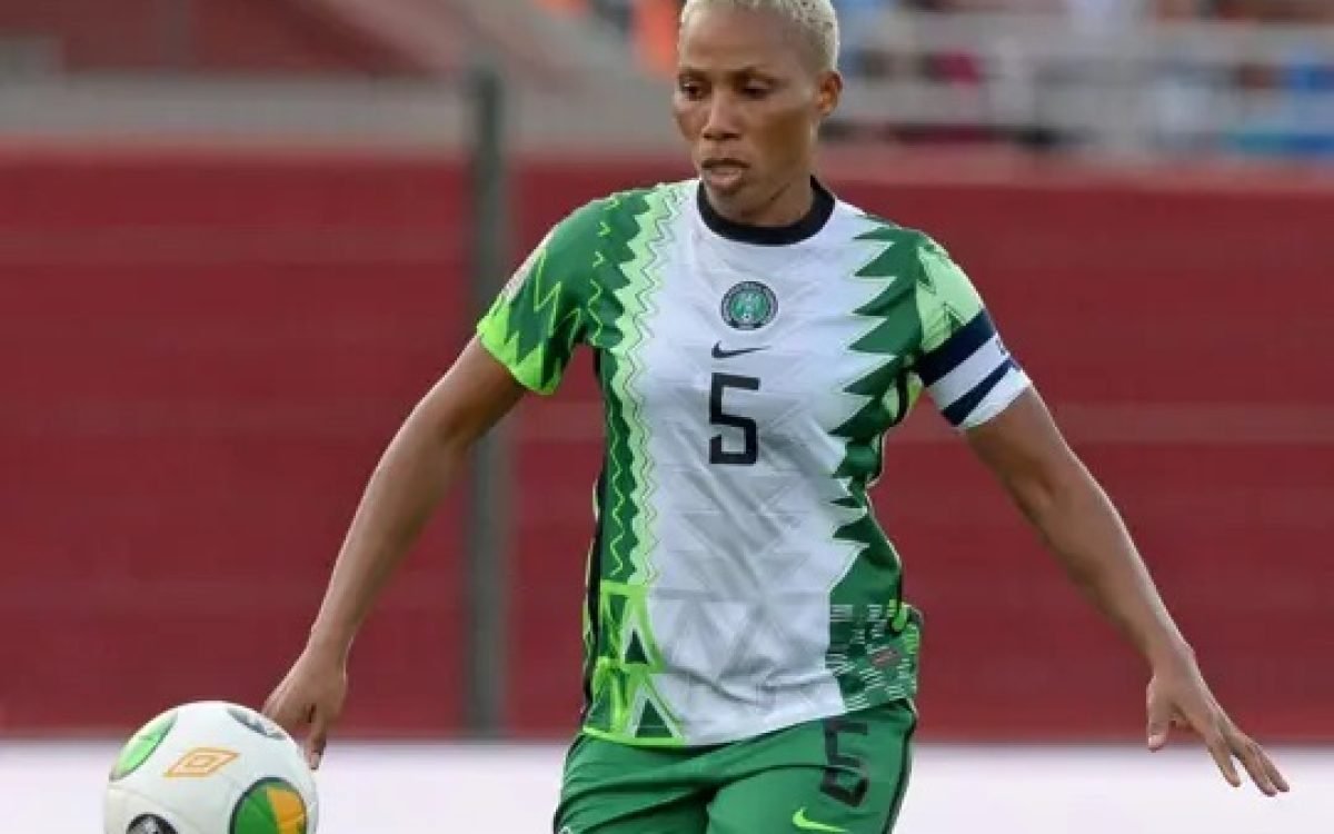 Onome Ebi of Nigeria during the 2022 Womens Africa Cup of Nations game between Nigeria and South Africa at Stade Prince Moulay Al Hassan Stadium in Rabat, Morocco on 4 July 2022 © Ryan Wilkisky/BackpagePix